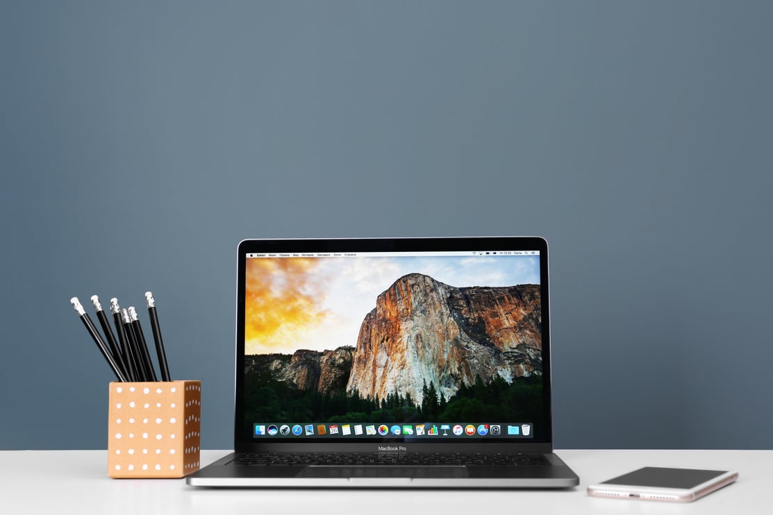 Apple MacBook Pro with Desktop Screensaver